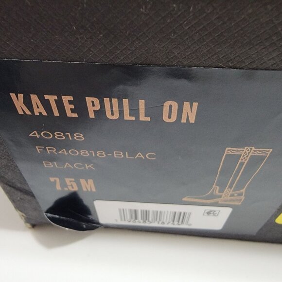 Frye Kate Knee High Boots Womens 7.5 Black Country Western Rustic Chore Riding - Picture 3 of 7